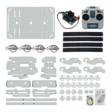 TS800S Two-Tier Tank Chassis Obstacle Crossing Robot Car Chassis Unassembled with RC Controller Kit