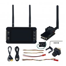 5.8G 2000mW Wireless Video Transmission System FPV TX RX 4.3" IPS Screen Set with DVR 1200TVL Camera