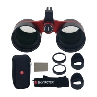 SKY ROVER 2x42 Red Constellation Binocular + 2 Eyepiece Covers 30°FOV Astronomical Telescope for Meteor Shower Observing