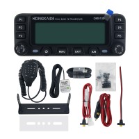 HONGKAIDE DM9100 25W 10KM DMR Mobile Radio Dual Band FM Transceiver with Built-in GPS Module