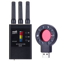 Black G638 Portable Hidden Camera Detector Anti-eavesdrop Anti-positioning with External Lens Detector