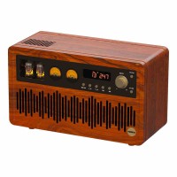 L7 220V Bluetooth5.1 Speaker ECC82 Electronic Tube HiFi Lossless Retro Desktop Radio Speaker FM Receiving