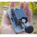 Grey Standard Version Automatic/Manual Morse Code Telegraph Key Stainless Steel Mini CW Key for Learning and Training