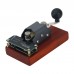 Deep Annatto Base Version Automatic/Manual Morse Code Telegraph Key Mini CW Key for Learning and Training