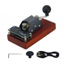 Deep Annatto Base Version Automatic/Manual Morse Code Telegraph Key Mini CW Key for Learning and Training