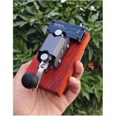 Light Annatto Base Version Automatic/Manual Morse Code Telegraph Key Mini CW Key for Learning and Training