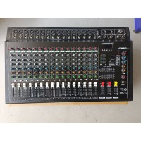 DMX-16 16-Channel Professional Audio Mixer 2x250W High Power Audio Console with Bluetooth Reverberation and Equalization