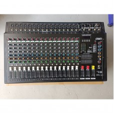 DMX-16 16-Channel Professional Audio Mixer 2x250W High Power Audio Console with Bluetooth Reverberation and Equalization