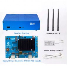 Banana Pi OpenWrt One Router with Case 1GB RAM MT7981B 2.5GbE RJ45 & Gigabit Ethernet RJ45 Ports