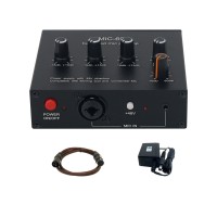 MIC-60 Balanced Mic Preamp Built-in 48V Phantom Power Supply Dynamic Microphone Amplifier with Power Adapter and XLR Cable