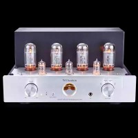 Willsenton R200 32W+32W Vacuum Tube Amplifier Bluetooth Vacuum Tube Amp (Silver) w/ 5881 Vacuum Tubes