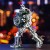 435pcs Time Machine Watch Stand Cyberpunk Style Mecha Metal Model Kit Present for Teenagers Adults