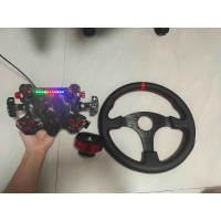 Simplayer Steering Wheel Kit with 13" Steering Wheel Rim + Quick Release + QUFEI H1-K Sim Racing Hub