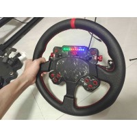 Simplayer Steering Wheel Kit with 13" Steering Wheel Rim + Quick Release + QUFEI H1 Pro Sim Racing Hub