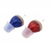 C220 Red Blue Invisible Hearing Aids Portable In Ear Canal Hearing Aids Supports Magnetic Charging