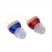 C220 Red Blue Invisible Hearing Aids Portable In Ear Canal Hearing Aids Supports Magnetic Charging