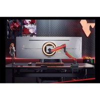 HumaneX T18-1E RGB Gaming Monitor Stand Monitor Arm (Red) with 20KG Payload for 17-49" Screens