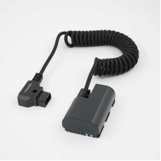 FusionRig D-Tap to LP-E6NH Braided Wire False Battery Analog Battery Power Supply for Canon DSLR