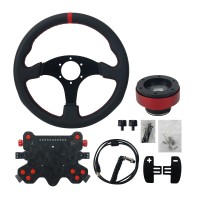 Simplayer Steering Wheel Kit with 13" Steering Wheel Rim + Quick Release + QUFEI H1-K Sim Racing Hub