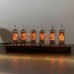 IN16 Black Walnut Glow Tube Clock Retro Steam Punks Nixie Tube Clock Support APP Control for USSR IN-16