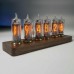 IN16 Black Walnut Glow Tube Clock Retro Steam Punks Nixie Tube Clock Support APP Control for USSR IN-16