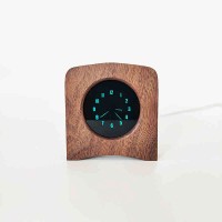 Black Walnut Version Creative Fluorescent Screen VFD Pointer Clock WiFi Bluetooth Retro Clock Type-C Charging