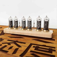 Maple Version IN14 Retro Glow Tube Clock Bluetooth Control Nixie Tube Clock Support Brightness Adjustment