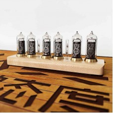 Maple Version IN14 Retro Glow Tube Clock Bluetooth Control Nixie Tube Clock Support Brightness Adjustment