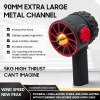 90mm/3.5" Duct Fan 5KG Violent Fan Turbo Fan (Black) for Vehicle & Garden Cleaning & Snow Removal