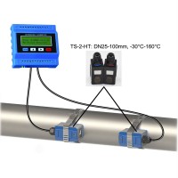 TUF-2000M-TS-2-HT High-temperature Modular Ultrasonic Liquid Flow Meter -30℃~160℃ with DN25-100mm Caliber Transducer