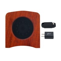 Rosewood Version Creative Fluorescent Screen VFD Pointer Clock WiFi Bluetooth Retro Clock Type-C Charging