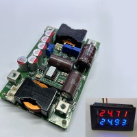 High Voltage DC Buck Converter FPV Power Supply Board with Display Module DC24-180V Input DC5-54V Output 40A 2000W