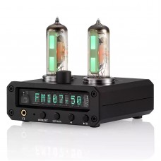 P2-FM Headphone Amplifier 6E2 Electronic Tube Level Meter Si4730 FM Radio Receiver + VFD Clock