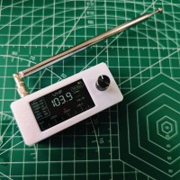 White Pocket-sized 0.5-108MHz SI4732 Radio RF Receiver 1.9-inch IPS Screen Support LSB USB AM FM Modes with Telescopic Antenna