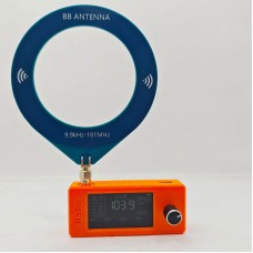 Orange Pocket-sized 0.5-108MHz SI4732 Radio RF Receiver 1.9-inch IPS Screen Support LSB USB AM FM Modes with Loop Antenna