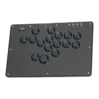 U16 16-Button Arcade Stick All Button Arcade Controller w/ Transparent Bottom Plate for Hitbox NS PC