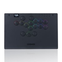 COSMOX M Ultra 16 Aluminum Alloy Arcade Controller 16-Button Arcade Stick w/ Tournament Lock Switch