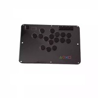 HAMGEEK A16 Pro Hitbox Black 16-Button Arcade Stick Arcade Controller w/ Low Profile Silver Switches