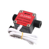 DIJIANG OF05ZAT 30-1200 L/H Gear Flow Meter Water Flow Sensor w/ G1/2 Thread for Diesel & Engine Oil