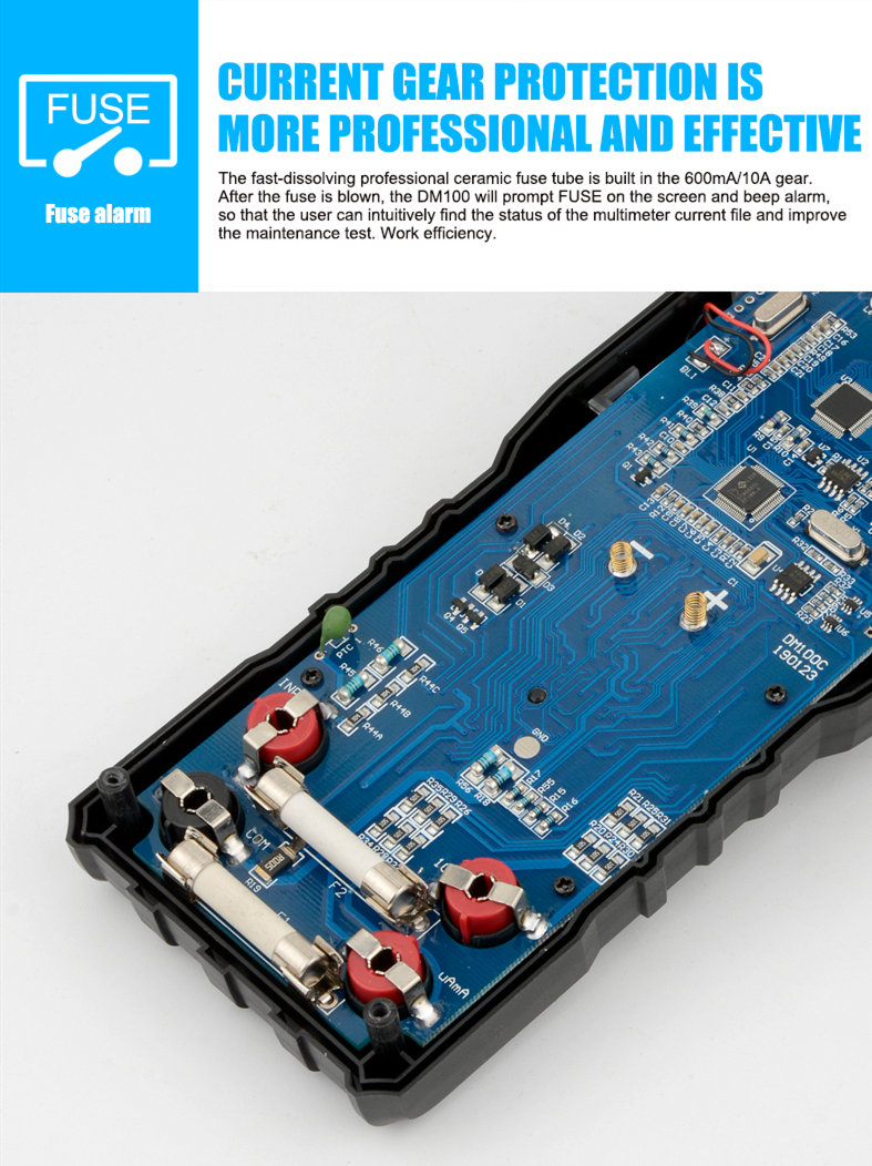 MESTEK DM100 Digital Multimeter Manual Voltage Current Resistance