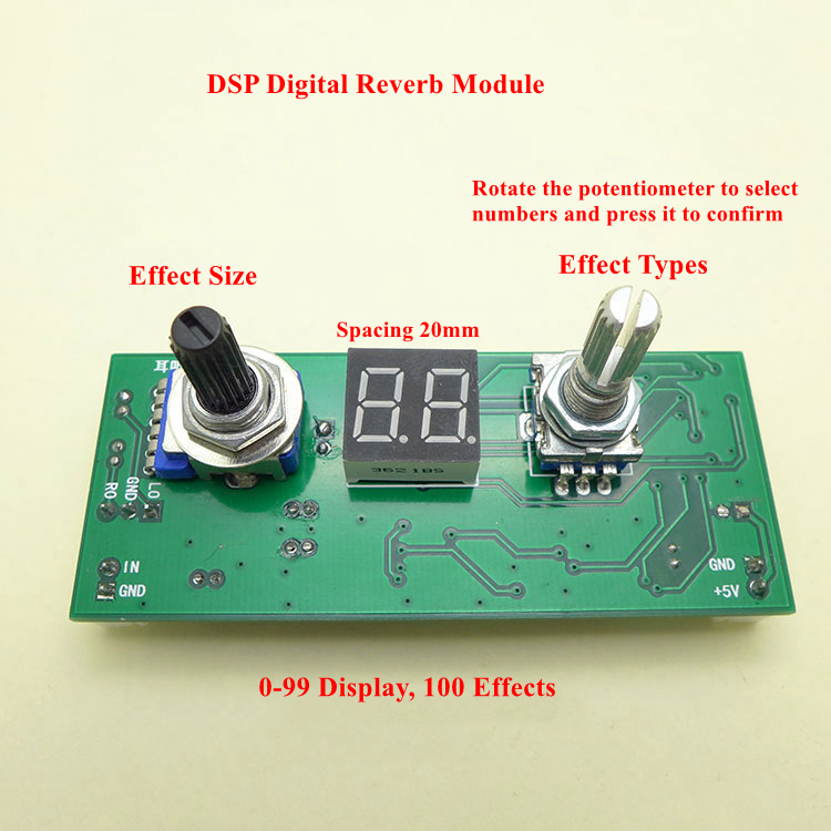 Type B DSP Digital Reverb Module Karaoke Reverb Board Mixer Effect ...