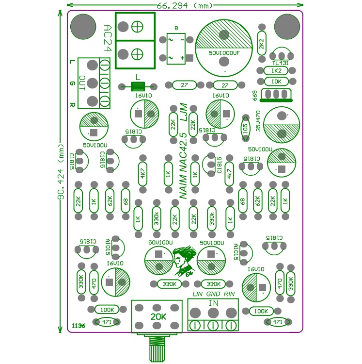 NAC42.5 CLONE Preamplifier Kit Single-ended Pre-amp for DIY - Free ...